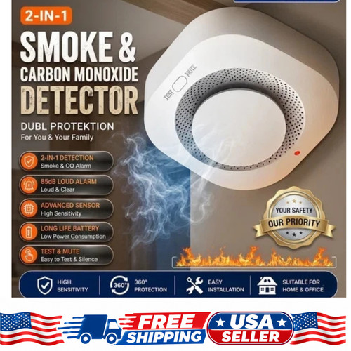 Smoke detector carbon - smoke, detector,